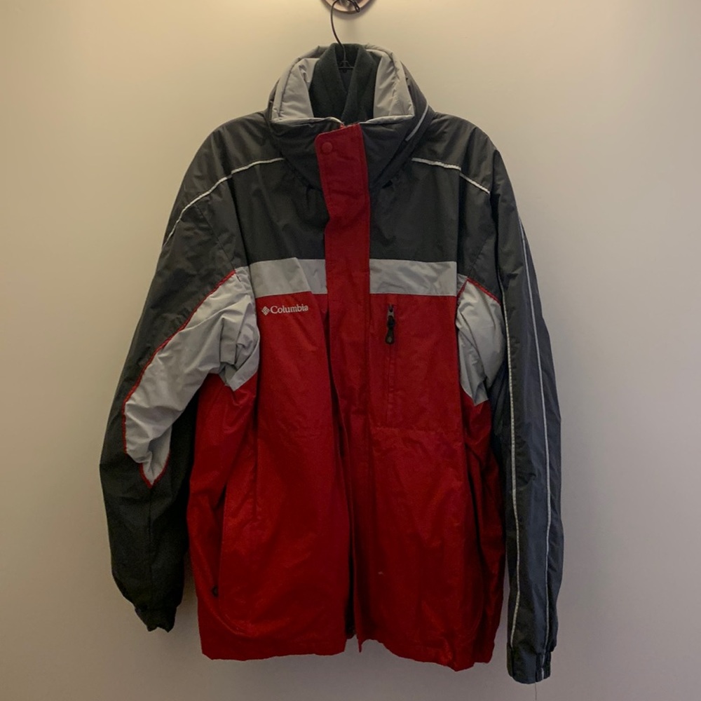 Columbia Men Ski Jacket Size L Red